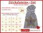 Preview: Stickdatei Adventskalender-Zahlen 1-24 im Doodle-Stern 4 Sets Sterne für Weihnachten Adventskalenderzahlen